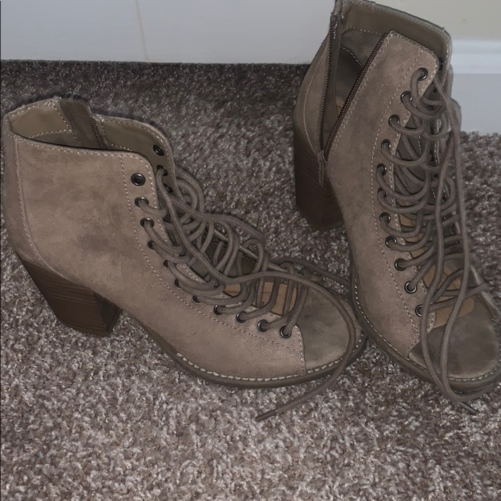 Lace up wedges